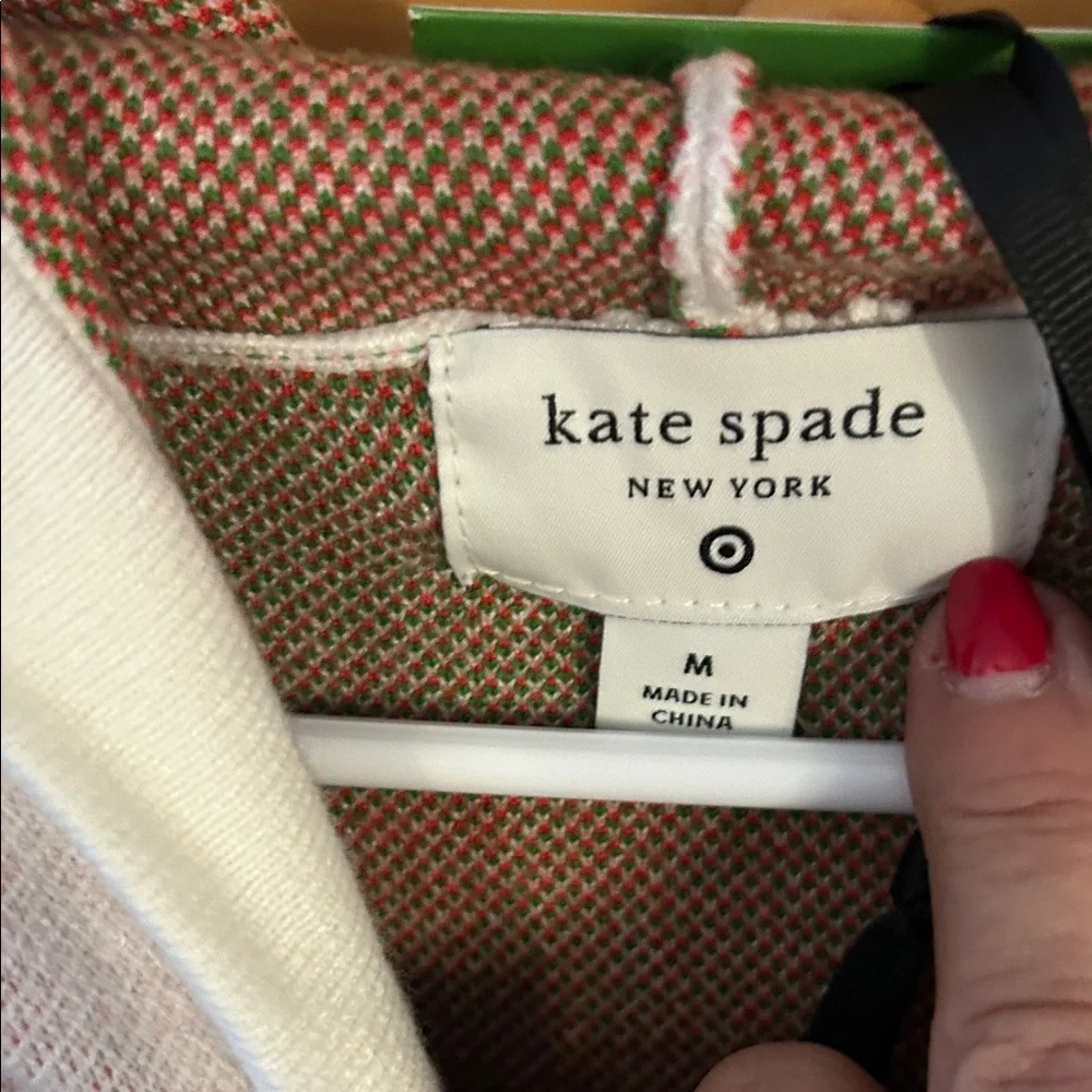 Kate Spade  Sweater Hoodie with Strawberry Design - Cream and Red - Picture 5 of 5